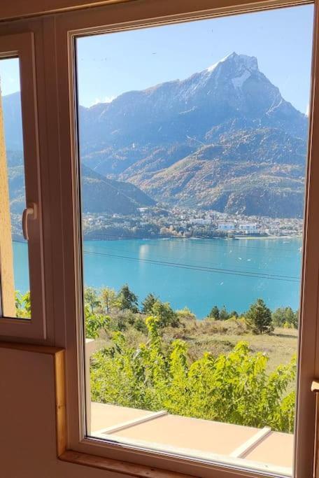 Le Cosy Du Plongeoir - T2 Neuf Avec Vue Sur Le Lac De Serre Poncon Et Grande Terrasse Avec Jardin Savines Exteriör bild